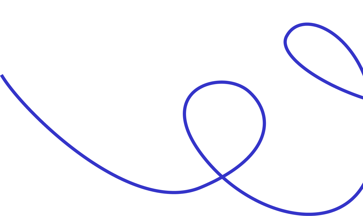 Una línea azul curva en un fondo blanco simple.