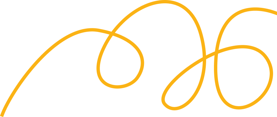 Imagen de un diseño simple y elegante con una línea amarilla curva en un fondo blanco.
